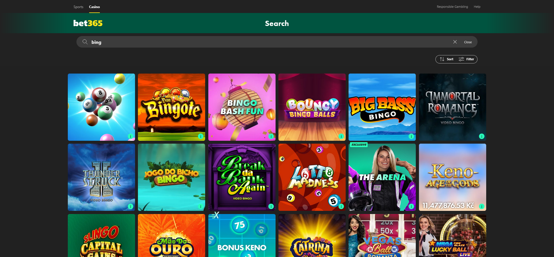 Bet365 bingo