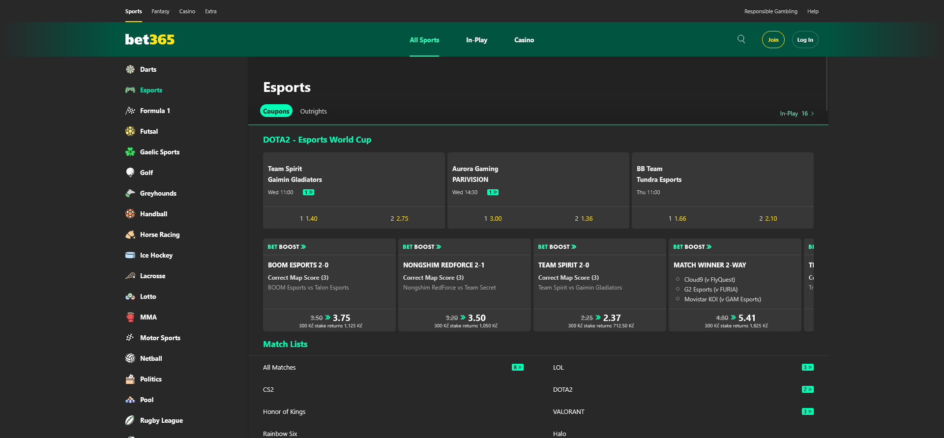 Bet365 esports
