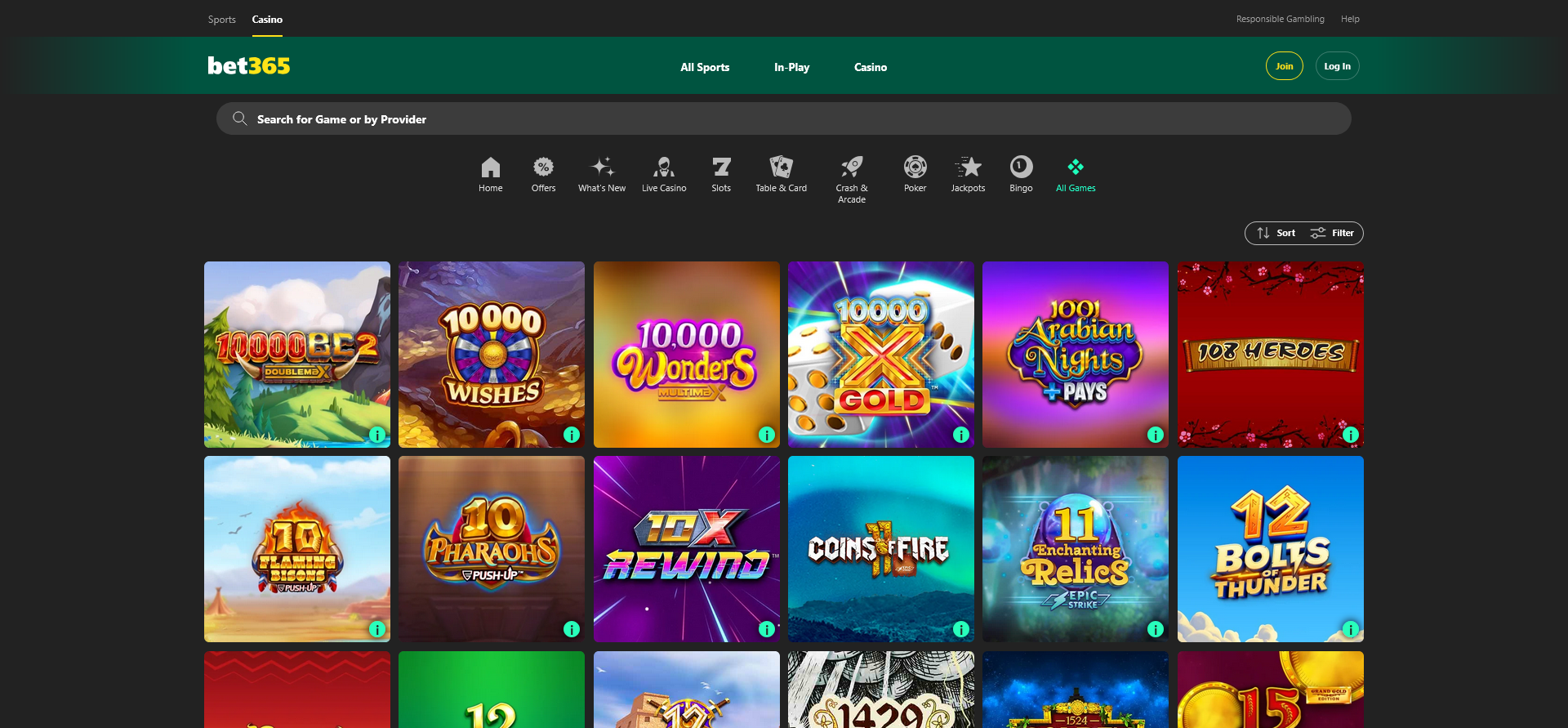Bet365 games