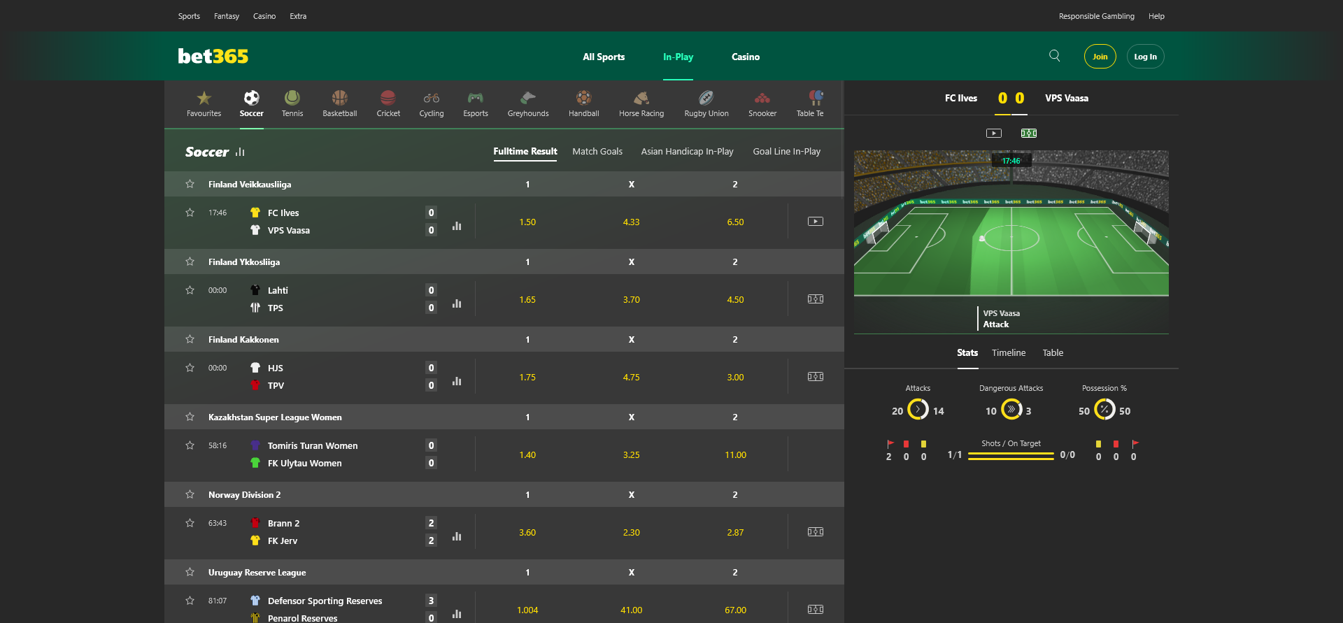 Bet365 live
